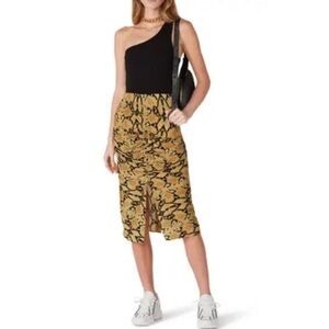 ba&sh Yellow Jupe Carry Midi Skirt Size Medium